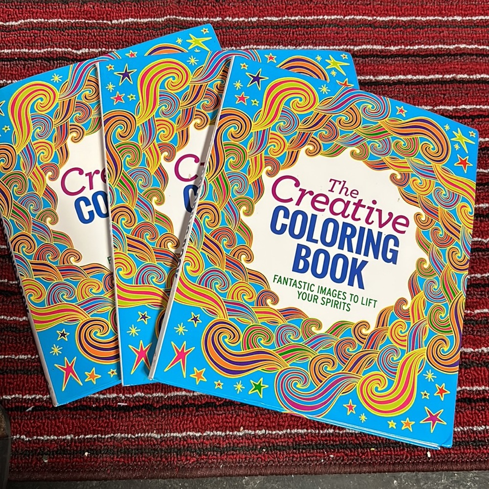 New 3-pack - The Creative Coloring Book - Fantastic Images To Lift Your Spirits